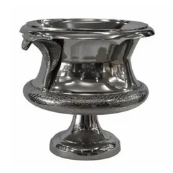 Casa Padrino Luxus Vase Cobra Design vernickelt - Luxus Hotel Ausstattung  & Möbel