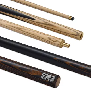 POWERGLIDE EXIOS Ash Snooker-Queue-Stock 50/50, mit Gelenk, Escheschaft, handgespleißter Hintern, 510 g, volle Größe 144,8 cm, 9,5 mm Spitze, 2-teilig