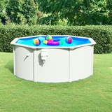 vidaXL Pool mit Stahlwand 300 x 120 cm weiß 93260