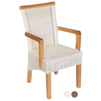 soma Sessel Soma Esszimmer-Stuhl mit Armlehnen Rattanstuhl weiß Perth mit/ohne Sit, Stuhl Sessel Sitzplatz Sitzmöbel bunt