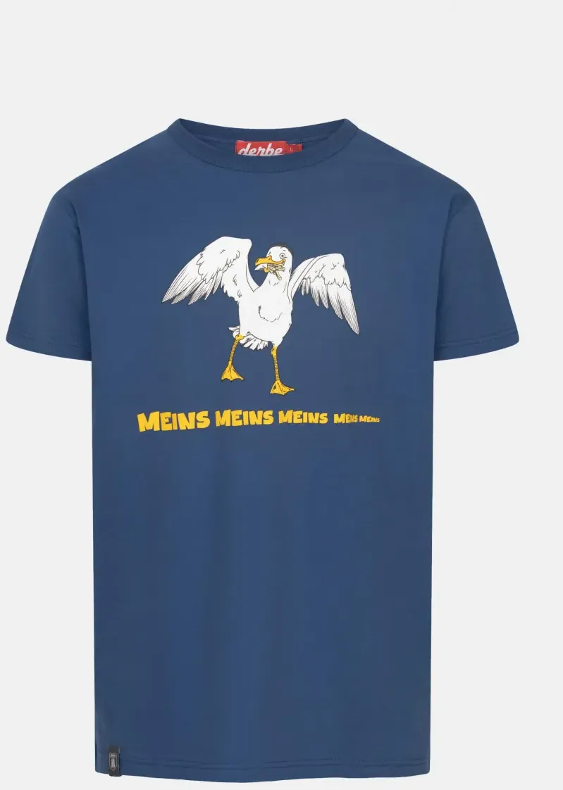 Derbe T-Shirt Meins Herren Blau Möwe GOTS Organic