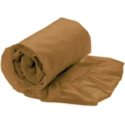 Spannbettlaken YELLOW "Percale", cognac, braun, B:90cm L:220cm, Perkal, Obermaterial: 100% Baumwolle, Laken, Laken aus 100% Baumwolle, hochwertige Perkal, Betttuch ab 90x200