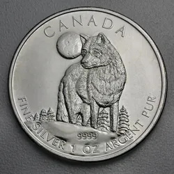 Silbermünze 1oz Wolf 2011 Wildlife Canada (Kanada)