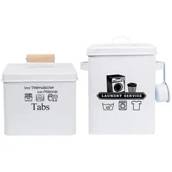 HTI-Living Aufbewahrungsbox Aufbewahrungsboxen für (Set, 2 St., 2 Aufbewahrungsdosen), Aufbewahrungsdosen weiß