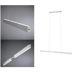 PAULMANN LED Pendelleuchte "LED Pendelleuchte Aptare dimmbar", grau (aluminiumfarben), 2 flammig, H: 150,0cm,, Lampen, Memoryfunktion