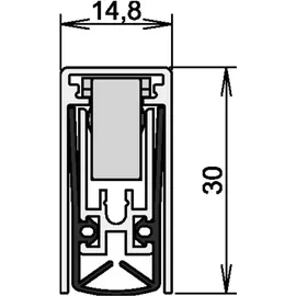 ATHMER Türdichtung Schall-Ex L-15/30 WS 1-seitig Länge 710 mm Silikon