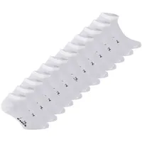 Diadora Unisex Sneaker Socken, 12er Pack - Sportsocken, Mercerisierte Baumwolle, Logo, einfarbig Weiß 35-38