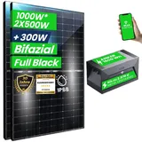 2x 500W Bifaziale Module mit Solarspeicher 1,6kWh Anker SOLIX Solarbank E1600 Speicher für Balkonkraftwerk