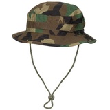 MFH - Max Fuchs Brit. Buschhut m. Kinnband woodland, Größe L/59-60