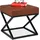 Relaxdays Sitzhocker Kunstleder 41 x 41 x 41 cm Schwarz/Braun