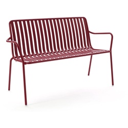 Bank Casablanca Aluminium rot, 82.4x130.2x56 cm