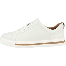 CLARKS Damen Un Maui Lace Sneaker, Weißes Leder, 41 EU