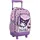 HELLO KITTY Kuromi Trolley-Schulrucksack in strahlendem Lila 44 cm | Gr.: onesize