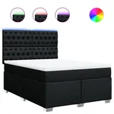 vidaXL Boxspringbett 140 x 200 cm Schwarz