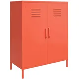 Cache | Schrank mit 2 Türen in Metall Orange