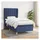 vidaXL Boxspringbett mit Matratze Blau 180x200 cm Stoff