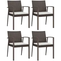 vidaXL Gartenstuhl 56,5 x 57 x 83 cm braun 4 St.