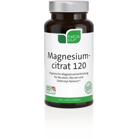 NICApur Magnesiumcitrat 120 - 60 Kapseln mit je 120 mg Magnesiumcitrat - vegan