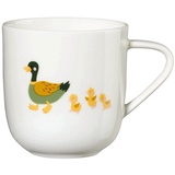 Asa Selection Kindertasse KIDS, Weiß - Fine Bone China - Ente Emil mit Entchen