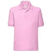 FRUIT OF THE LOOM KIDS 65/35 POLO | Unisex Poloshirt für Kunder in versch. Farben und Größen, rose, 104
