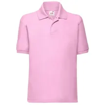 FRUIT OF THE LOOM KIDS 65/35 POLO | Unisex Poloshirt für Kunder in versch. Farben und Größen, rose, 104