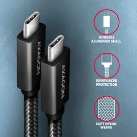 AXAGON USB-C 2 m Schwarz