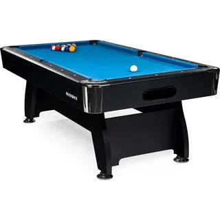 Billardtisch 8ft - 244x132x80 cm - 8 Fuß Pool Billard - Kugelrücklauf - Tischbillard mit Zubehör - Billard Tisch - Buckshot Blackmagic - Schwarz