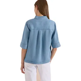 Cecil Denim Look Bluse Blau XXL
