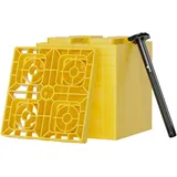 Wiltec Unterlegplatten Auffahrkeile 21,7 x 3,7 x 21,7 cm