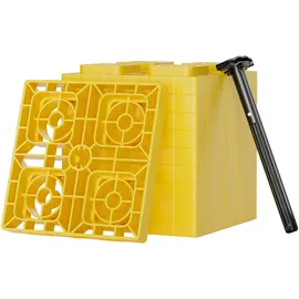 Wiltec Unterlegplatten Auffahrkeile 21,7 x 3,7 x 21,7 cm
