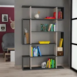 Decortie Mito Bücherregal 108,5 x 25,5 x 161 cm Anthrazit/Grau