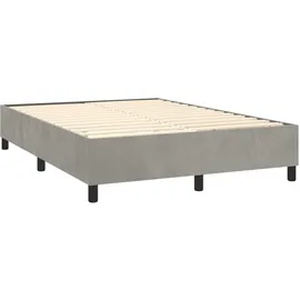 vidaXL Boxspringbett 140 x 200 cm H2 Hellgrau
