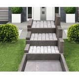 Terrassenplatte Feinsteinzeug Miami 60 x 60 x 3 cm grau-beige