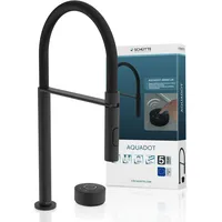 Schütte Digitale Spültischarmatur mit Smart Control, Moderner Wasserhahn für die Küche mit Soft-Touch Schlauch, Schwarz
