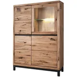 Massivmoebel24 Highboard 103 x 40 x 148 cm Beige