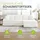 Juskys Eckcouch Cord 3-Sitzer Creme