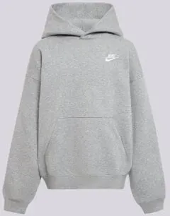 NIKE HOODIE K NSW CLB FLC OS HDY - Grau - 137-147
