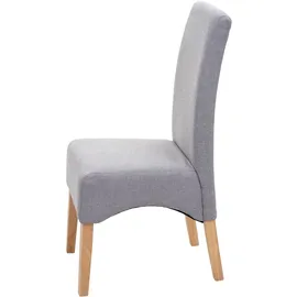 Mendler Esszimmerstuhl Latina Stoff hellgrau 2er Set