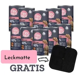 PetRepublic Fine Meat Kalbfleischschale 10x400g für Hunde + Leckmatte GRATIS!!!