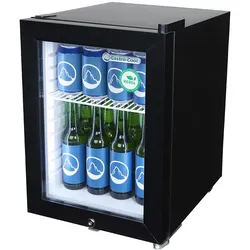 Gastro-Cool - Thekenkühlschrank - mini - für POS Werbung - schwarz/weiß - GCKW25