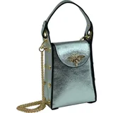 toscanto Umhängetasche Leder Silber/Grau