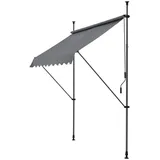 pro.tec Klemmmarkise Stem 200 x 120 cm mittelgrau
