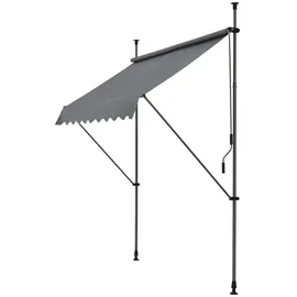 pro.tec Klemmmarkise Stem 200 x 120 cm mittelgrau