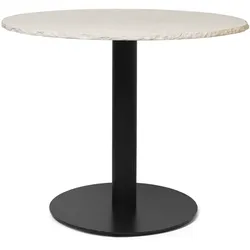 Ferm Living - Mineral Tisch Marmor Ø 90 cm, weiß / schwarz