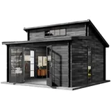 Alpholz Gartenhaus Lausitz ISO 4,40 x 4,40 m Grau