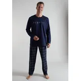 Bugatti Pyjama kariert Blau 56