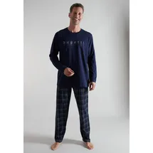 Bugatti Pyjama kariert Blau 56
