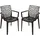 Garden Pleasure CALVERA Stapelstuhl 58 x 58 x 0 cm schwarz 2 St.