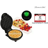 Rosenstein & Söhne Mini-Waffeleisen für runde Belgische Waffeln mit Ø 10,5 cm, 350 Watt