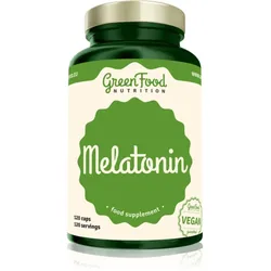 GreenFood Nutrition Melatonin Kapseln zur Förderung von Schlaf und Regeneration 120 KAP